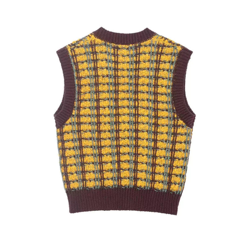 ZARA Fall Retro Textured Collar Knit Vest